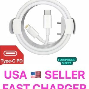 Cable C - to lighting Fast Charger For iPhone 9,10,11,12,13,14 15, pro, max 3F